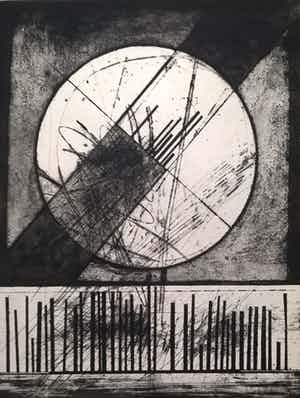 Ko Oosterkerk - Gesigneerde ets verkocht voor € 60!