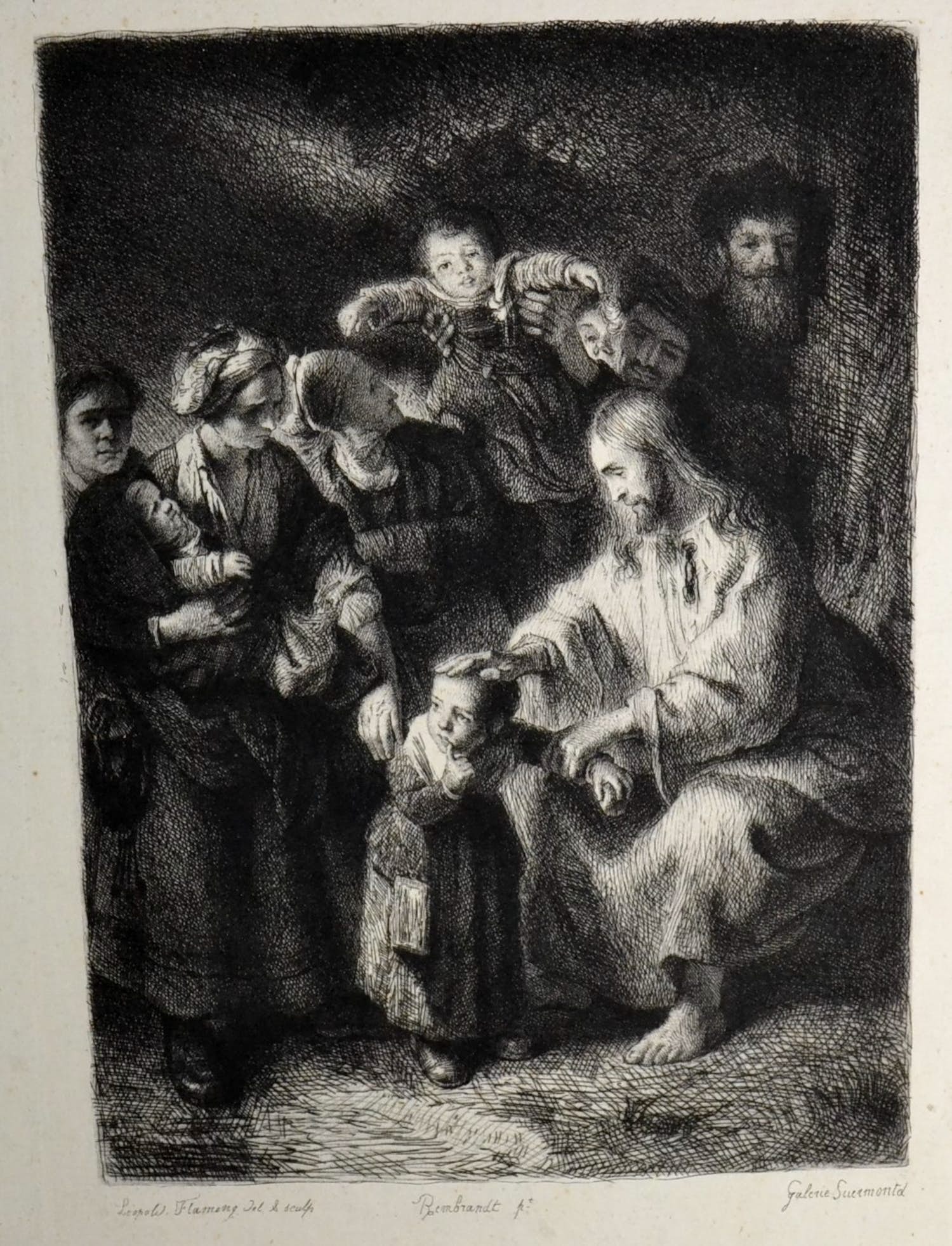 Leopold Flameng - ets, naar Rembrandt verkocht voor € 25!