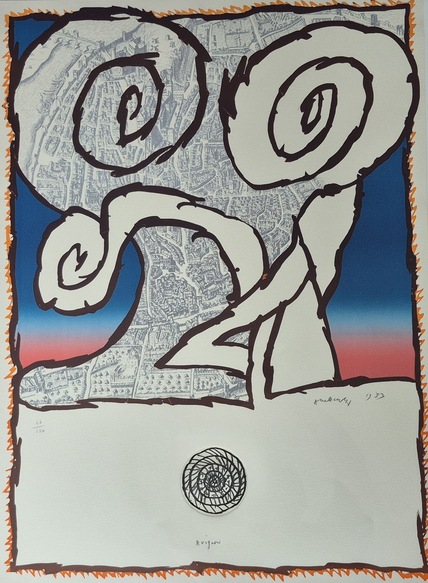 Pierre Alechinsky - litho 66/120, gesigneerd r.m. - 1983 kaufen? Bieten Sie von 1395!