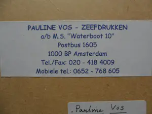 Pauline Vos - Zeefdruk, Garnalenkotter. kopen? Bied vanaf 25!