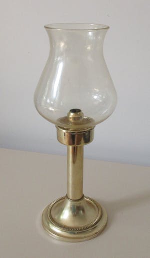 Curiosa - Vergulde metalen windlicht met glazen kap kopen? Bied vanaf 1!