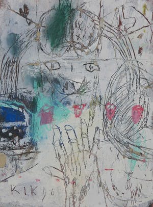 Rik van Iersel - Gemengde techniek op karton, Zonder titel kopen? Bied vanaf 100!