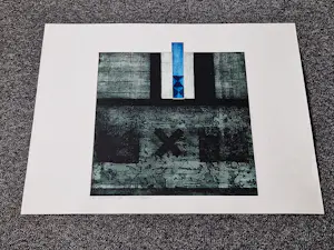 Peter Oosterbos - Grote, in kleine oplage (15) gemaakte reliëf Ets "volgende bladzij" potloodges. kopen? Bied vanaf 38!