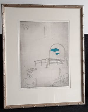 Harrie Gerritz - mooi ingelijste ets, let op details kopen? Bied vanaf 89!