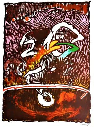 Pierre Alechinsky - Set van DRIE Kleurenoffset-litho,s. PARIS--GREAT en GALACTIC kopen? Bied vanaf 1!
