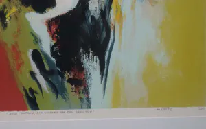 Mattie Schilders - Zeefdruk, Gele rotsen - Ingelijst (Groot) Hoge Galeriewaarde! Niet missen! kopen? Bied vanaf 39!