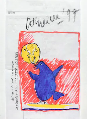 Corneille - Vrouw en vogel op kassabonnen, stifttekeningen op papier (mooi ingelijst) kopen? Bied vanaf 1000!