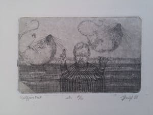 Hans Kuyt - Zelfportret - unieke kans om werk van Kuyt te bemachtigen kopen? Bied vanaf 35!