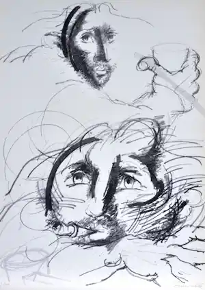 Roger Somville - zeefdruk, gesigneerd, 70x50 cm, 1975 verkauft für € 39!