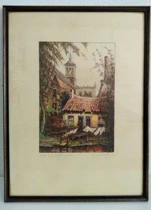 Herman Berendsen - (1869-1948) kleurrijke aquarel, sfeervol beeld kopen? Bied vanaf 45!
