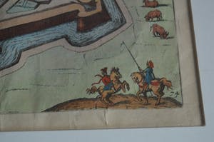 Curiosa - GRAVELINGA, VRBS MARITIMA, OLIM PORTV AMPLISSIMO FAMOSA. Kaart uit 1585 kopen? Bied vanaf 85!