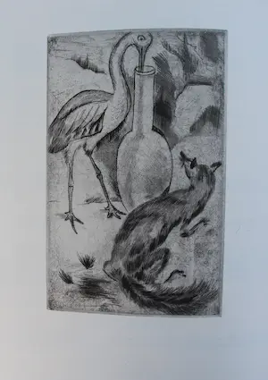 Jeanne Bieruma Oosting - 12 etsen in boek "fabels van la fontaine" (gesigneerd) kopen? Bied vanaf 495!