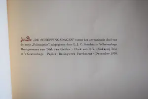 Dirk van Gelder - De Scheppingsdagen, met 16 houtgravures - extra: catalogus in kleur, 1987 kopen? Bied vanaf 65!