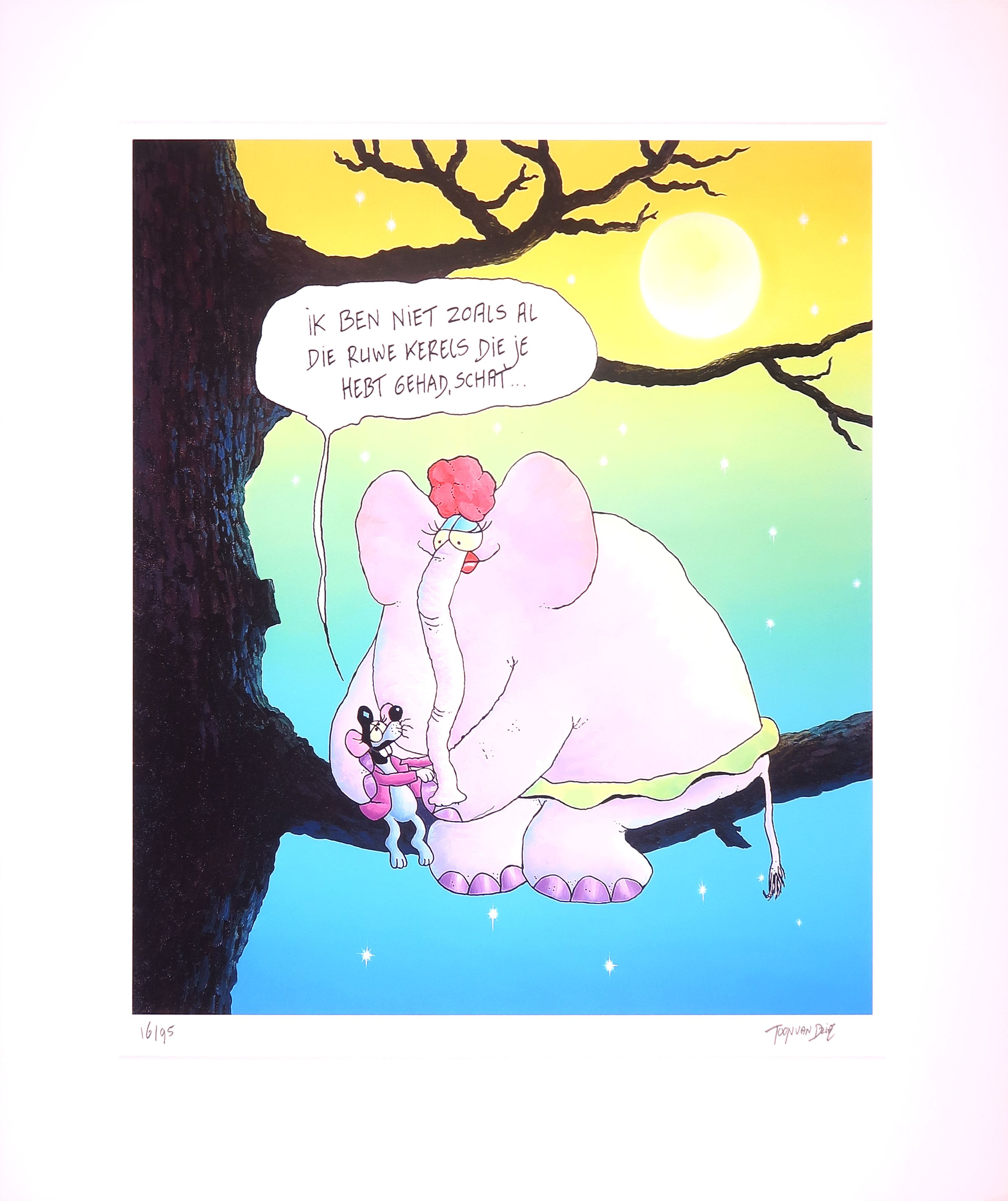 Toon van Driel - Zeefdruk, Olifant (Groot) kopen? Bied vanaf 35!