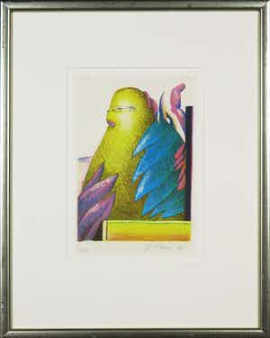 Jorg Reme - Litho, Zonder titel - Ingelijst verkocht voor € 35!
