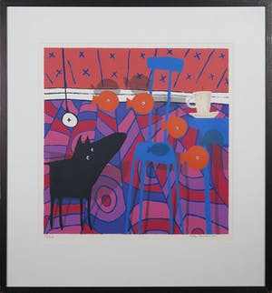 Peter Bastiaanssen - Zeefdruk, Zonder titel 2 - Ingelijst kopen? Bied vanaf 80!