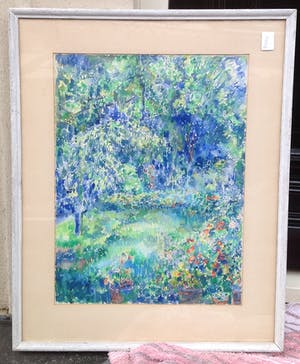 Carla Sirks-Bijvanck - B2110, Zomerse Bloementuin, aquarel kopen? Bied vanaf 50!