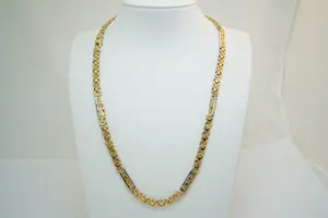 10 - Opvallend vormgegeven 18 karaat bi-color gouden Konings collier - LANG! kopen? Bied vanaf 4800!