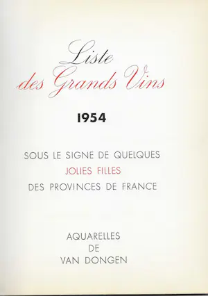 Buy Kees van Dongen - met aquerellen geillustreerde Franse catalogus voor Nicolas Vin? Bid from 125!