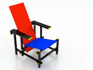 Gerrit Rietveld - Modelbouwpakket Rood-Blauwe Stoel kopen? Bied vanaf 125!