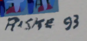 Jan Riske - Acryl op papier - 1993 kopen? Bied vanaf 89!