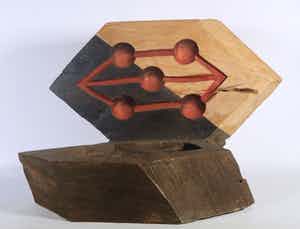 Emile van der Kruk - Houten object, Zonder Titel (Groot) verkocht voor € 100!