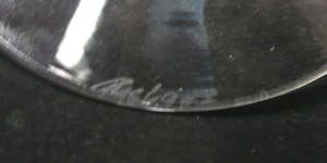 Niet of onleesbaar gesigneerd - Art Nouveau: Weinglas mit blauer Kuppa, Böhmen, signiert kopen? Bied vanaf 1!