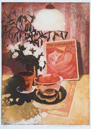 Marcel Schellekens - Kleurenlitho (1995) - Ingelijst kopen? Bied vanaf 120!