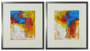 Piotr Konkel - Zeefdruk (Tweeluik), The Tree and The Horse - Ingelijst verkocht voor € 50!