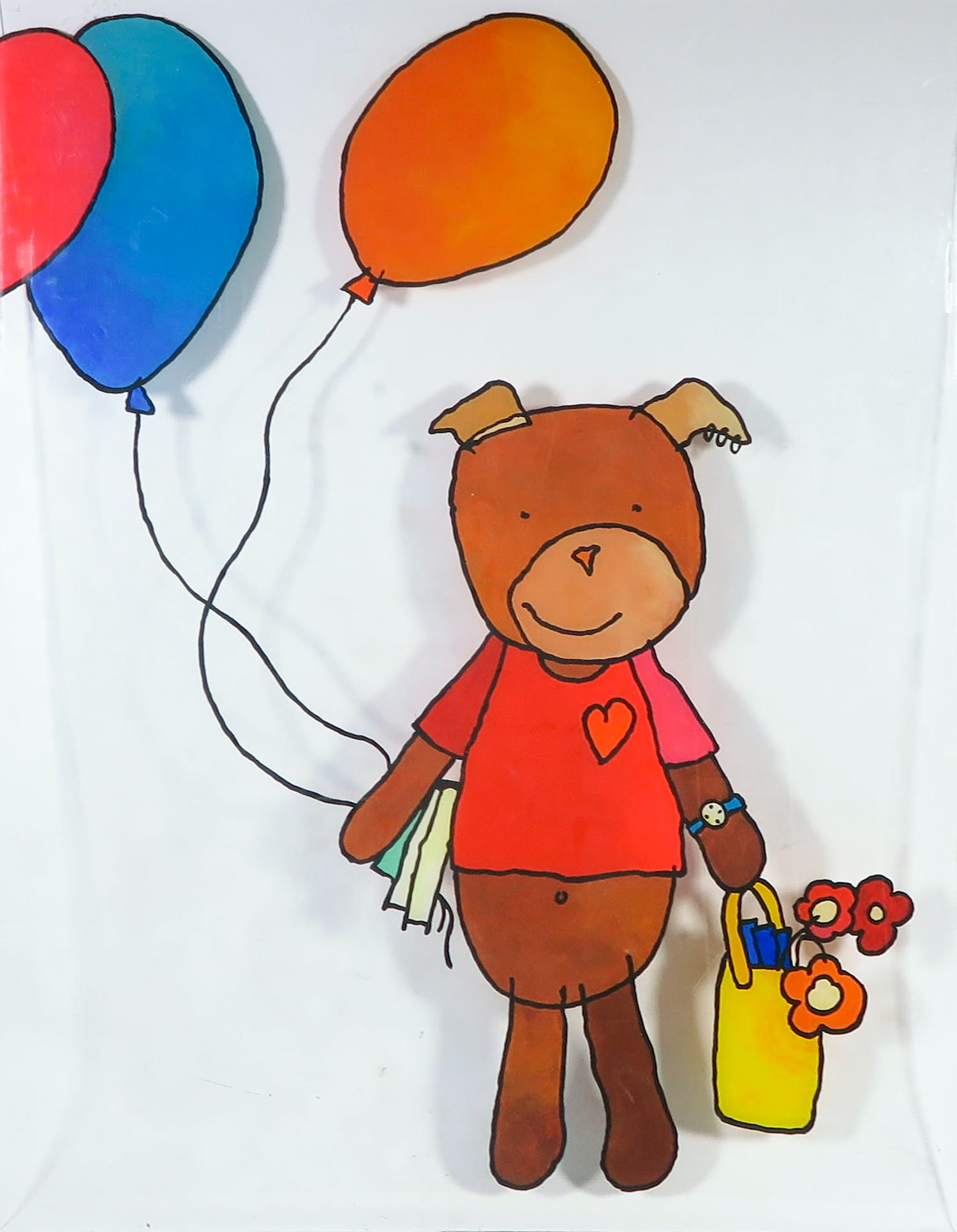 Ella Steenmeijer - Acryl op plexiglas, Kindertekening kopen? Bied vanaf 1!