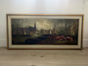 Jan Bevort - Havengezicht met kleur kopen? Bied vanaf 500!