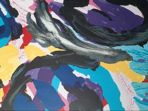 Karel Appel - three faces like clouds - 1978 kopen? Bied vanaf 450!