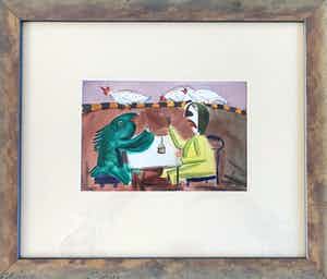 Roman Zuzuk - Prachtige aquarel - Uniek werk - Gesigneerd en gedateerd - 1999 verkocht voor € 95!