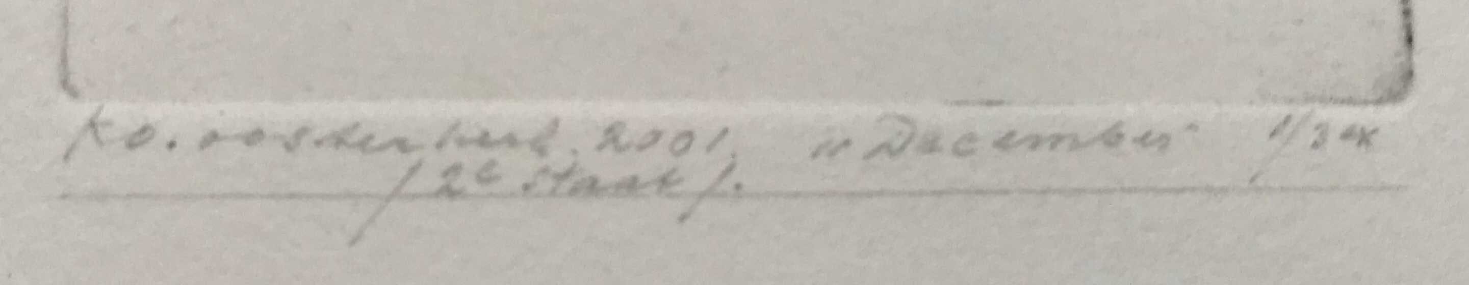 Ko Oosterkerk - droge naald ets, titel "December" kopen? Bied vanaf 50!