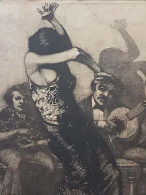 Frans Hogerwaard - Spaanse danseres. Gesigneerd. kopen? Bied vanaf 89!