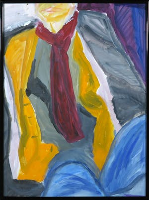 Andre Martens - Gouache, Man II - Ingelijst kopen? Bied vanaf 20!