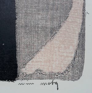 Wim Motz - Geometrisch abstracte compositie, litho kopen? Bied vanaf 30!