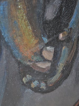 Gerard Post Greve - stilleven met paardenschedel en attributen - olieverf kopen? Bied vanaf 99!