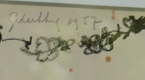 Henk Broer - Handgedrukte wenskaart: Gelukkig 1957 kopen? Bied vanaf 50!