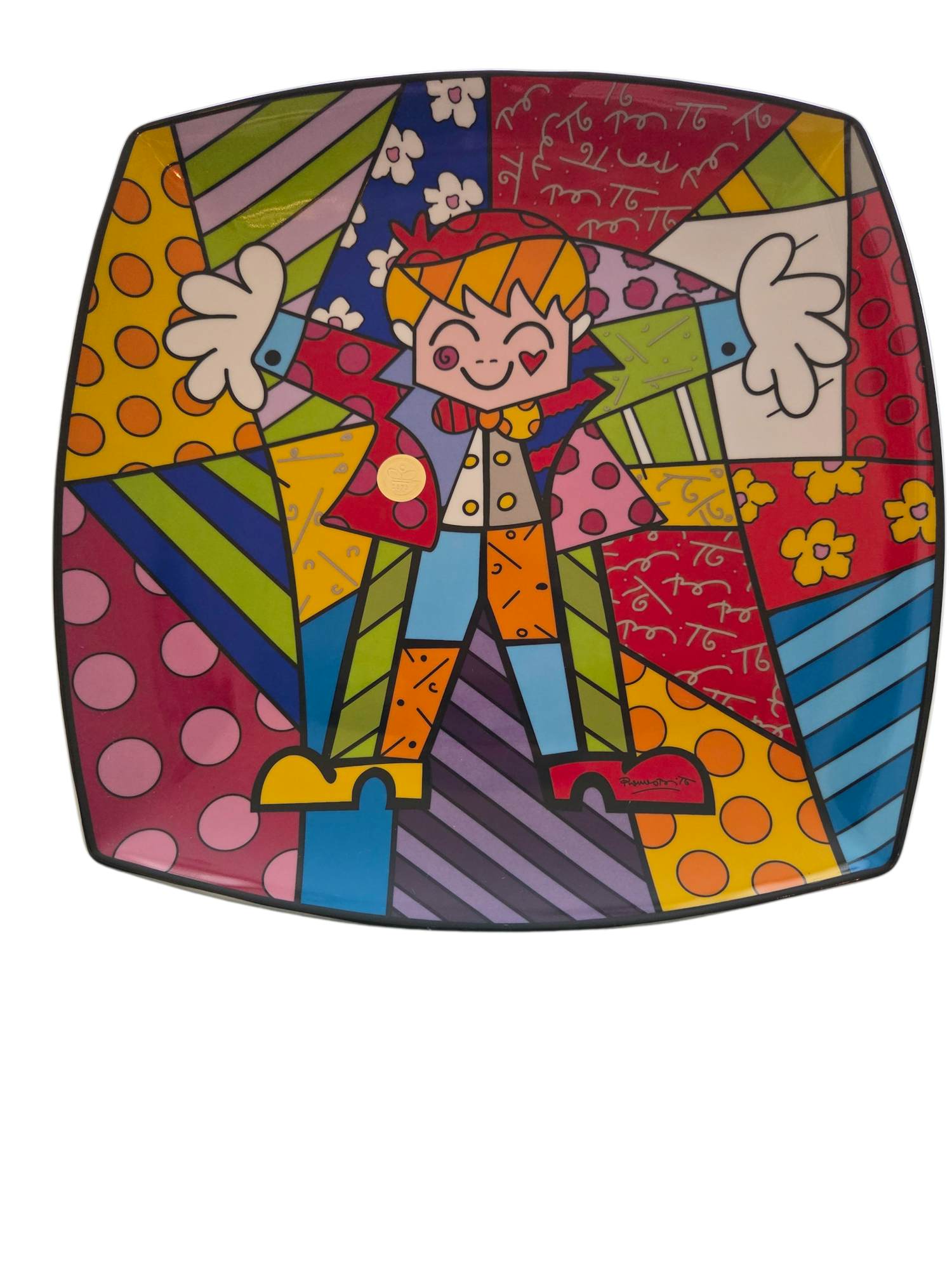 Romero Britto - 'Hug Too' Wall Platter kopen? Bied vanaf 69!