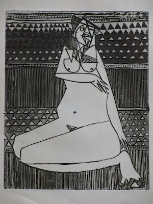 Theo Beerendonk - Kubistisch Naakt - Ets in diepdruk kopen? Bied vanaf 35!