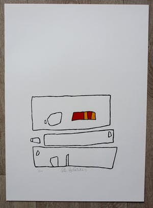 Cees Andriessen - linosnede: Bollewop - 1974 kopen? Bied vanaf 45!