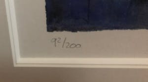 Liesbeth Rahder - Zeefdruk blauw/goud kleurig kopen? Bied vanaf 50!