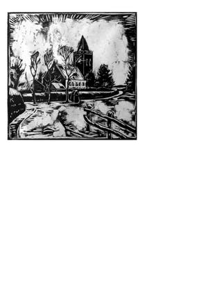 Jac. J. Koeman - Boerinnen bij de kerk van Blaricum kopen? Bied vanaf 10!