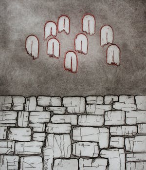 Jan Montyn - ets: Tempeltekens (Java, Indonesië) - 1977 kopen? Bied vanaf 99!