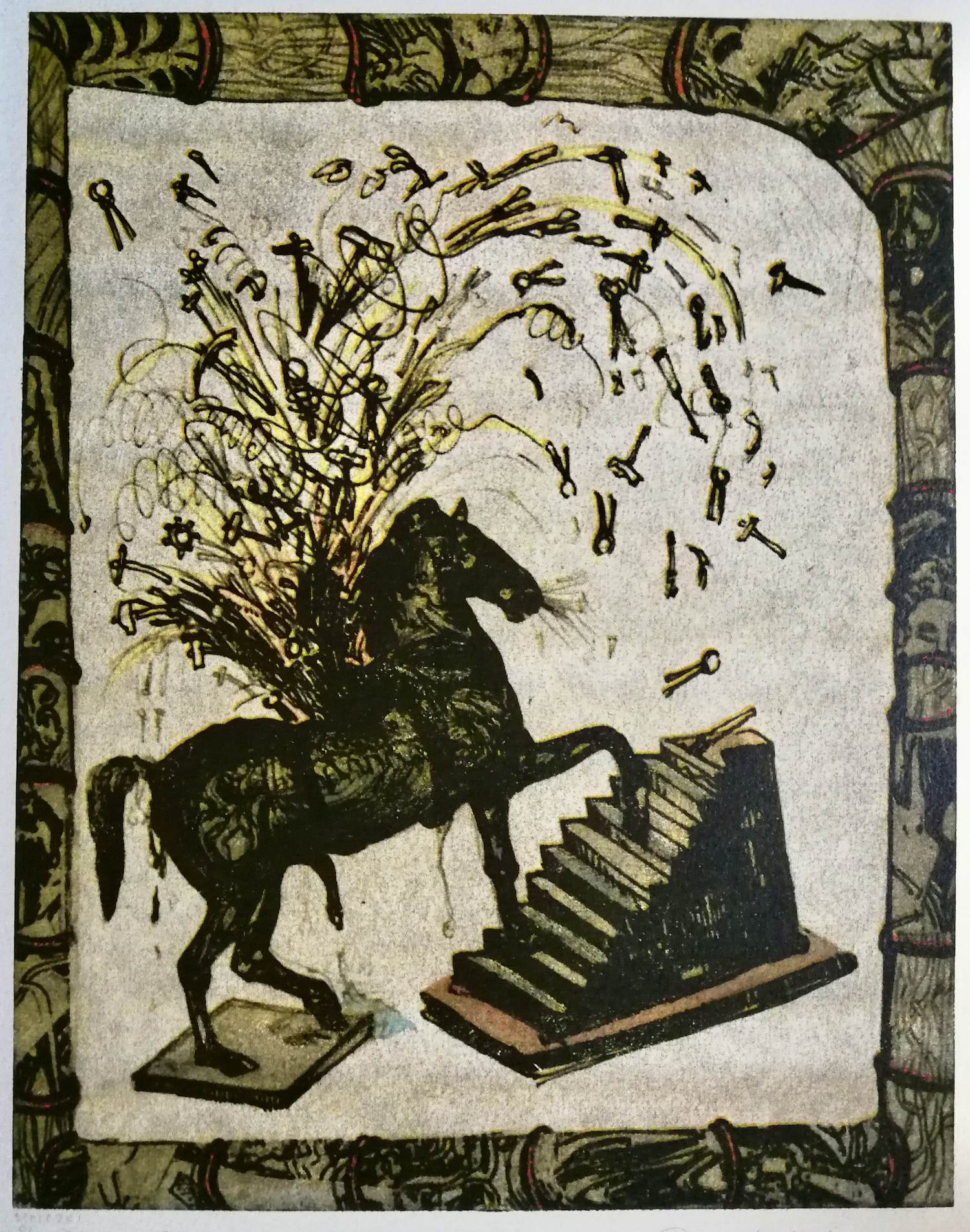 Rene Glaser - Variogravure "Paardenserie 4" kopen? Bied vanaf 10!