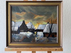 Toon Koster - winterse zonsondergang kopen? Bied vanaf 145!