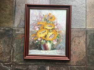 Niet of onleesbaar gesigneerd - Bloemen in pot. kopen? Bied vanaf 1!