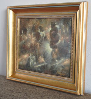 Ton de Kruyk - Surrealistisch tafereel - olieverfschilderij kopen? Bied vanaf 125!