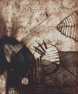 Guillaume Le Roy - Abstracte compositie, aquatint ets kaufen? Bieten Sie von 50!